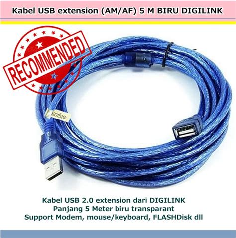 Jual Kabel USB Extension Perpanjangan 5M 5 Meter DIGILINK Di Lapak