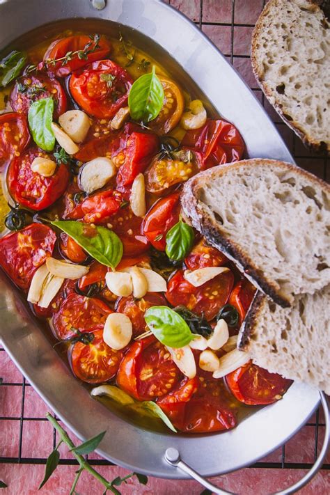 Tomato Garlic Confit Easy Appetizer Or Preserve Playful Cooking