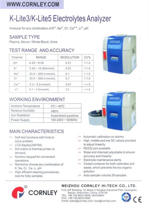 Electrolyte Analyzer Smart Medical Eg Products