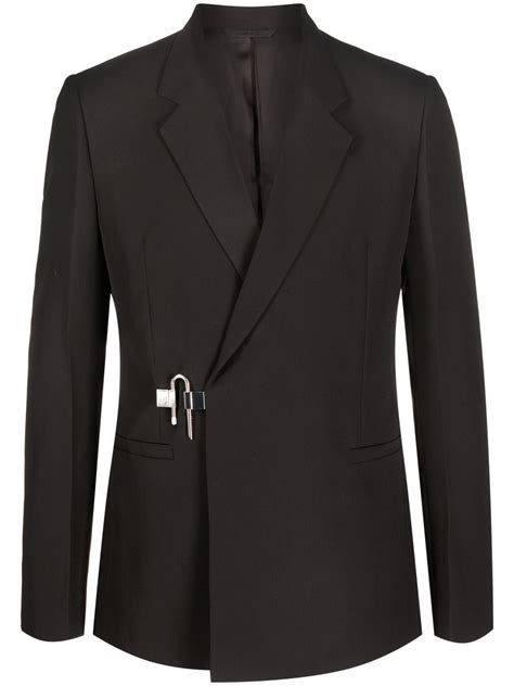 Givenchy U Lock Slim Fit Blazer Black Editorialist