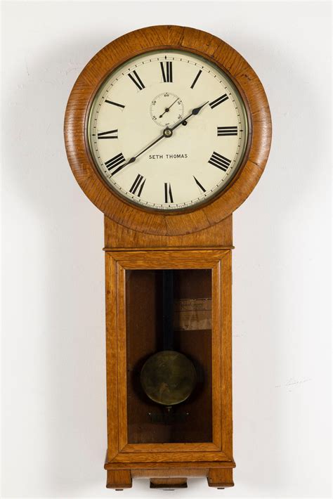 At Auction Seth Thomas Oak Regulator Clock