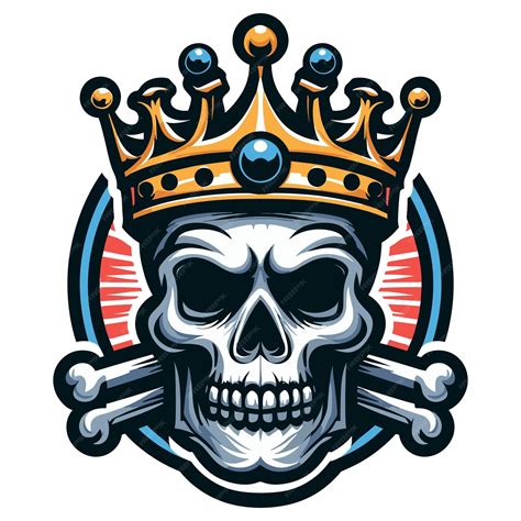 Premium Vector King Skull Mascot Logo