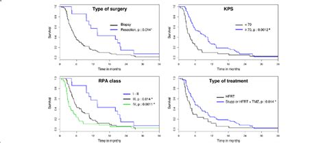 Prognostic Factors For Elderly Gbm Patients Kaplan Meier Survival