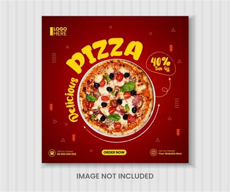 Premium Vector Food Modern Creative Pizza Social Media Post Design