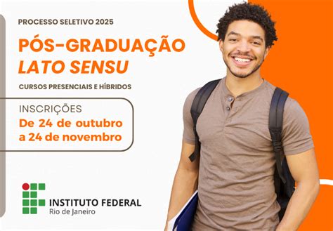 Sele O Para Cursos De Especializa O Presenciais E H Bridos Ifrj