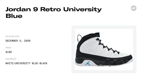 Jordan 9 Retro University Blue - CT8019-140 Raffles & Where to Buy