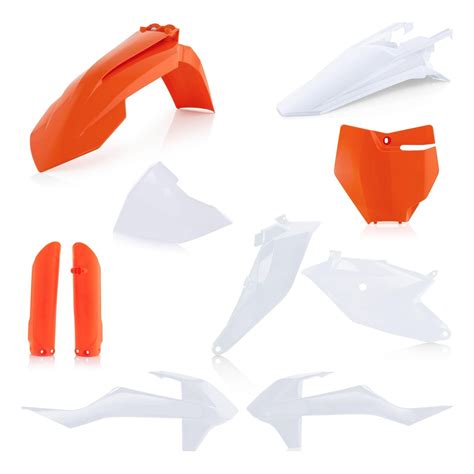 Kit Plastique Complet Acerbis Ktm 85 SX 19 23 Blanc 2 Lorange 2