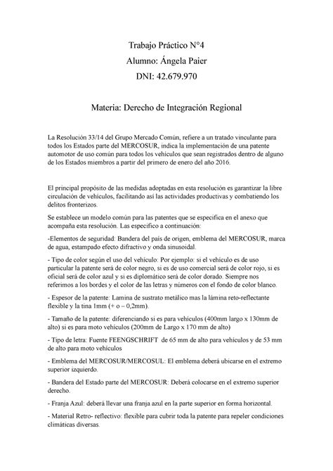 Tp Regio Aprob Trabajo Pr Ctico N Alumno Ngela Paier Dni