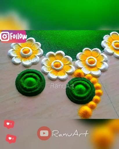 Govardhan Puja Free Hand Rangoli Design Rangoli Designs Simple