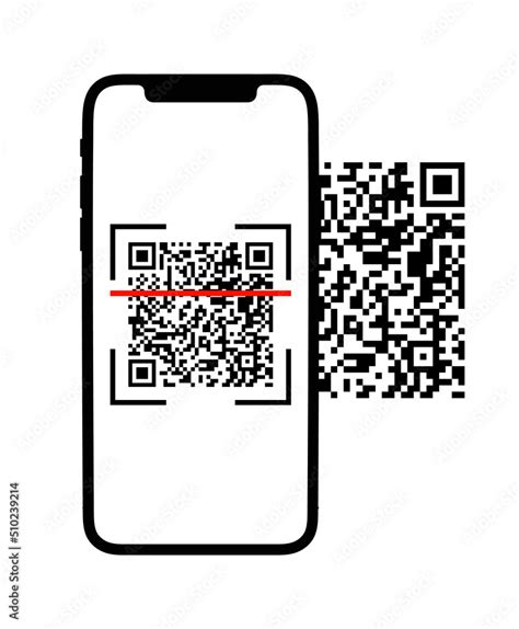 Scan Of Qr Code By Phone Icon Phone Scanning Qrcode Mobile Smartphone