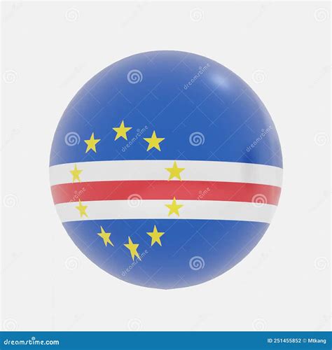 Cape Verde Flag Icon Or Symbols Stock Illustration Illustration Of