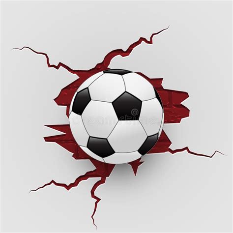 Soccer Ball Break Wall Stock Illustrations Soccer Ball Break Wall