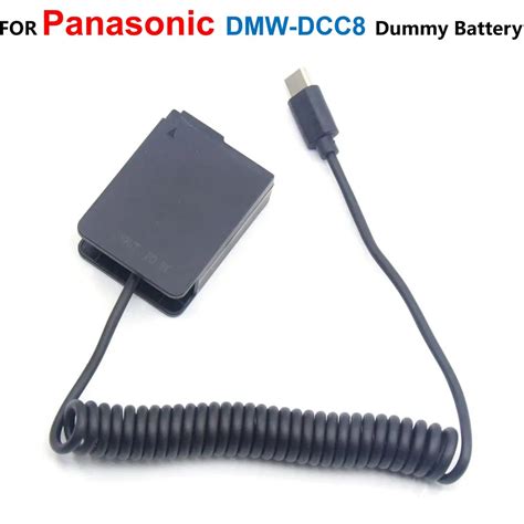 USB Type C DMW DCC8 BLC12 DC Coupler Dummy Battery For Panasonic Lumix