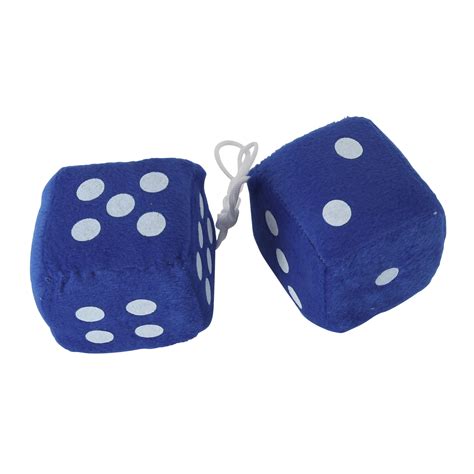 Fuzzy Dice Blue • 50s Style