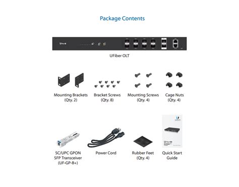 OLT Ubiquiti UF OLT U Fiber 8 Port GPON Optical Line Terminal With SFP