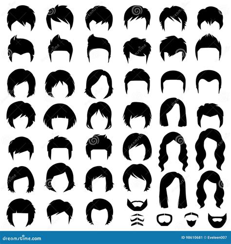 Hair Vector Hairstyle Silhouette Stock Vector Illustration Of Hair