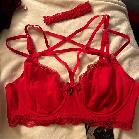 Killstar She Bites Lace Bra Only Worn Once To Try Depop