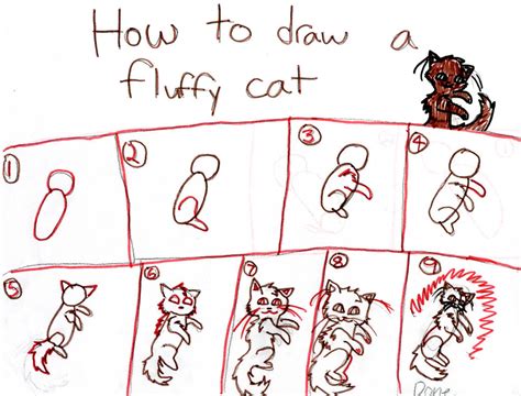 How To Draw Fluffy Cat Step By Step By Brambleice On Deviantart