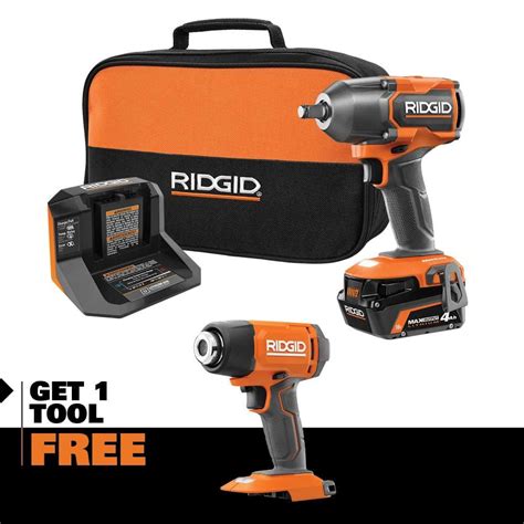 Ridgid 18v Cordless 2 Tool Combo Kit W Brushless 1 2 In Impact Wrench