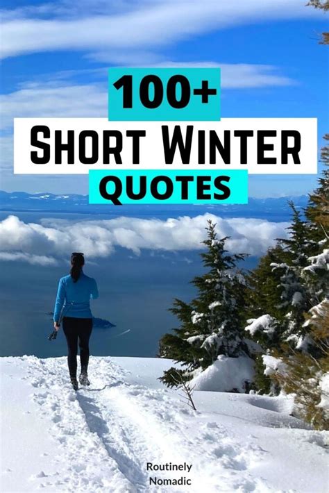 100 Best Short Winter Quotes For Those Chilly Days Routinely Nomadic