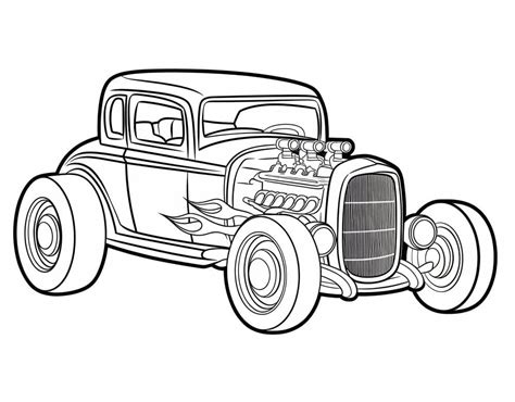 Hot Rod Coloring Pages ColoringLib