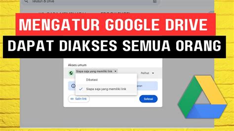 Cara Membuat Google Drive Yang Bisa Diakses Semua Orang Youtube