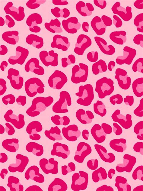 Pink Cheetah Print Pattern Leopard Print Pattern Preppy Wallpaper