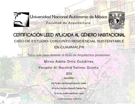 Repositorio De La Facultad De Arquitectura Certificación Leed Aplicada Al Género Habitacional