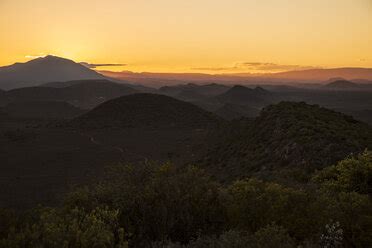 South Africa Rooiberg Mountain Scenery In The Morning Stock Photo