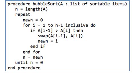 Pseudocode And Flowchart For Bubble Sort Images