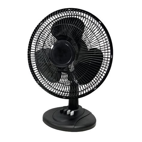 Oscillating Table Fan 12 Colour Black Rossy