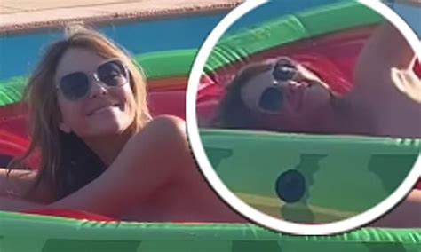 Elizabeth Hurley Leaves Nothing To The Imagination As She Goes Completely Nude For Pool