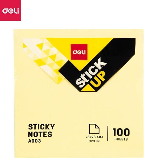 Deli Notes Samoprzylepny 76mm76mm 100 Kartek Żółty A00353 Ceny I