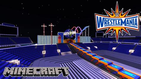 Minecraft Wwe Wrestlemania 33 Stage Ending Pyro Hd Youtube