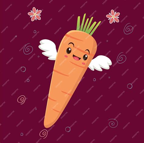 Premium Vector Cute Carrot Mascot Vector Illustration