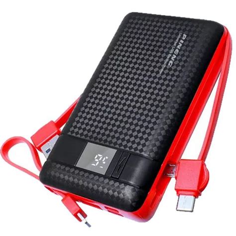 Carregador Slim Power Bank Mah Original Pineng Cabos Embutidos