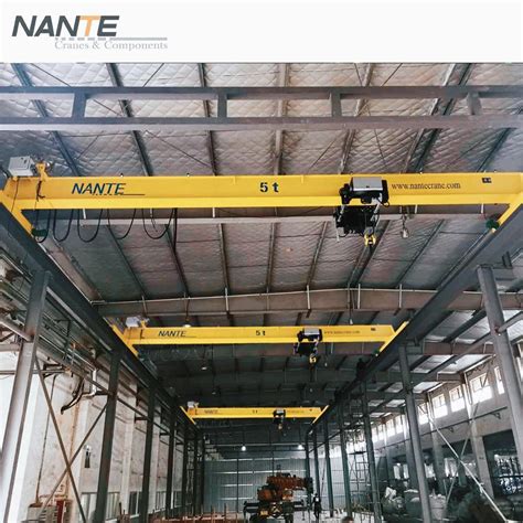 China Top Manufacture Single Girder Monorail Systems Overhead Hoist Cranes Workshop Bridge