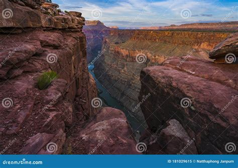 Scenic View Of Toroweap Overlook At Sunset In North Rim Grand Canyon