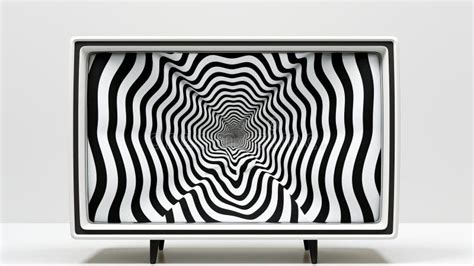 Minimalist Design Black And White Striped Tray With Optical Illusion Stock Illustration