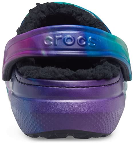 Crocs Unisex Adult Classic Tie Dye Lined Clogs Fuzzy Slippers Multi