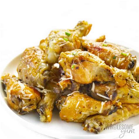 Crock Pot Chicken Wings (Garlic Parmesan) - Wholesome Yum