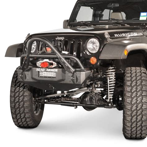 Road Armor Jeep Wrangler 2007 2017 Stealth Series Stubby Front Winch