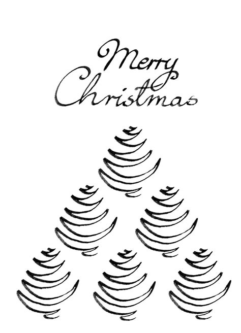 Christmas Image Black And White ~ easy drawing cool