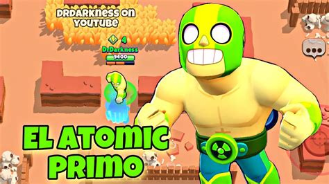 New Skin El Atomico Primo Brawl Stars Gameplay Youtube