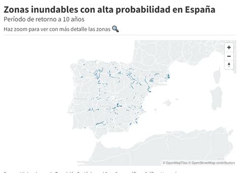 El Mapa De Las Zonas Inundables En Espa A