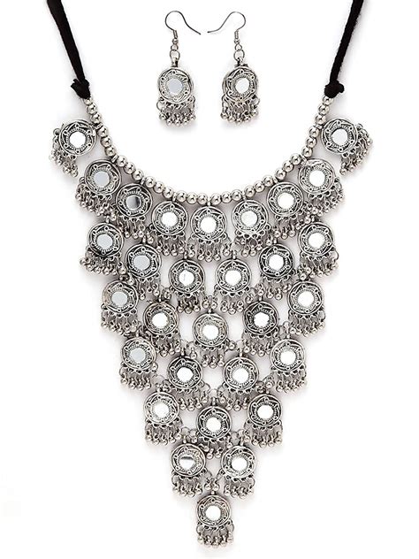 Buy Shining Diva Fashion Latest Stylish Traditional Oxidised Silver