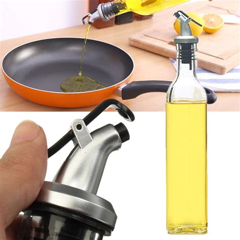 New Ml Oz Glass Olive Oil And Vinegar Dispenser Pourer Bottle