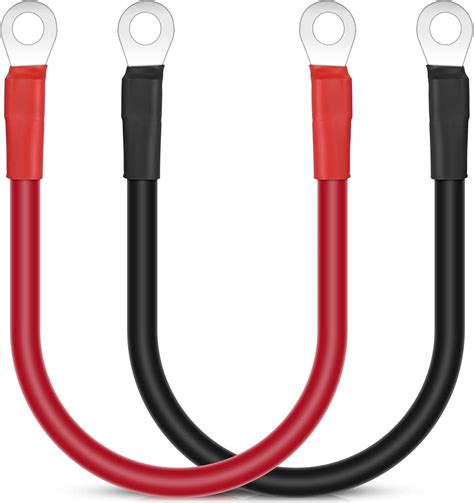 URAQT 30cm Car Battery Cable 2Pcs 16mm² 5AWG Battery Cable Red and