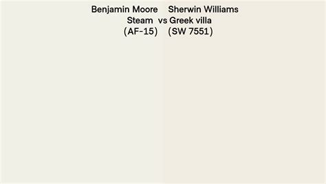 Benjamin Moore Steam Af Vs Sherwin Williams Greek Villa Sw