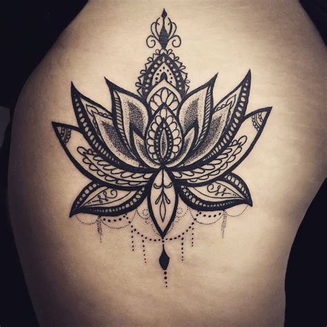 Lotus Flower Tattoo On Upper Thigh Flower Thigh Tattoos Lotus Flower Tattoo Thigh Tattoos Women